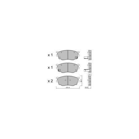 Plaquettes de frein GT2i Club Avant pour MAZDA 626 V Hatchback (GF) 1.3 149cv 1997-05-01-2002-10-01