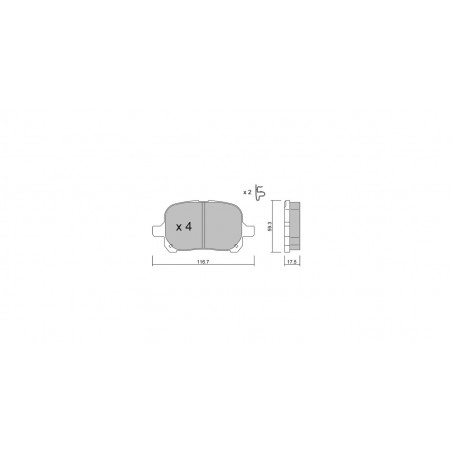 Plaquettes de frein GT2i Club Avant pour LEXUS ES I (VCV10_, VZV21_) 300 (MCU10_) 223cv 1989-12-01-1997-12-01