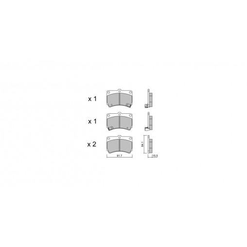 Plaquettes de frein GT2i Club Avant pour MAZDA Demio (DW) 1.8 16V GT 128cv 1996-01-01-2003-07-01