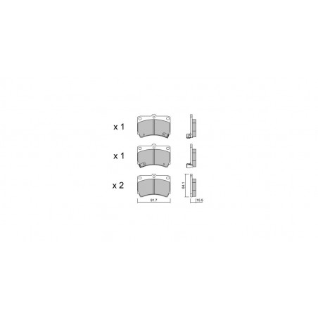 Plaquettes de frein GT2i Club Avant pour MAZDA Demio (DW) 1.8 16V GT 128cv 1996-01-01-2003-07-01