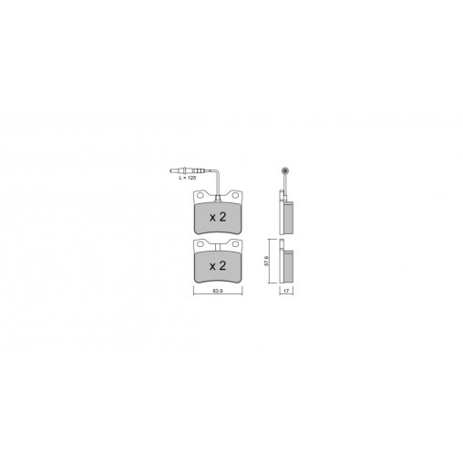 Plaquettes de frein GT2i Club Arrière pour PEUGEOT 605 (6B) 3.0 SV 24 200cv 1988-01-01-1999-09-01