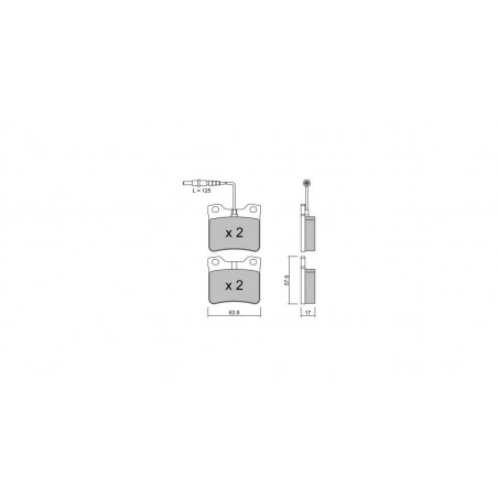 Plaquettes de frein GT2i Club Arrière pour PEUGEOT 605 (6B) 3.0 SV 24 200cv 1988-01-01-1999-09-01