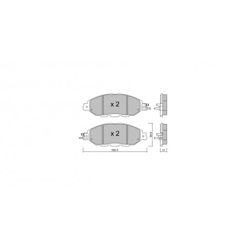 Plaquettes de frein GT2i Club Avant pour NISSAN Pathfinder IV (R52) 5.6 AWD 406cv 2012-09-01-