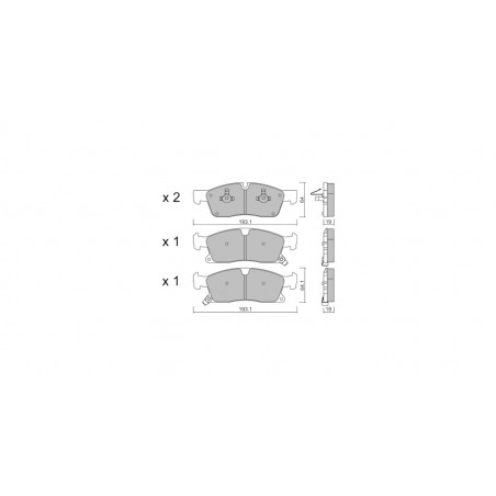 Plaquettes de frein GT2i Club Avant pour JEEP Grand Cherokee IV (WK, WK2) 3.6 VVT 4x4 290cv 2010-06-01-