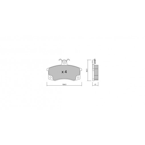 Plaquettes de frein GT2i Club Avant pour LADA Samara 1.1, 1.3, 1.5 1985-95 - Etriers de frein Girling