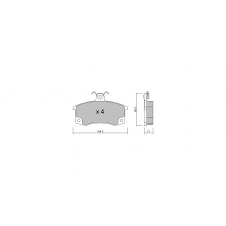 Plaquettes de frein GT2i Club Avant pour LADA Samara 1.1, 1.3, 1.5 1985-95 - Etriers de frein Girling
