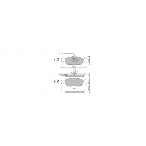 Plaquettes de frein GT2i Club Avant pour PEUGEOT 306 (7B, N3, N5) 1.8 ST 101cv 1993-04-01-2001-12-01