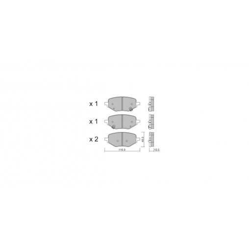 Plaquettes de frein GT2i Club Arrière pour MG MG ZS II Close Off-Road EHS 1,5T GDI Hybrid 285cv 2017-10-01-