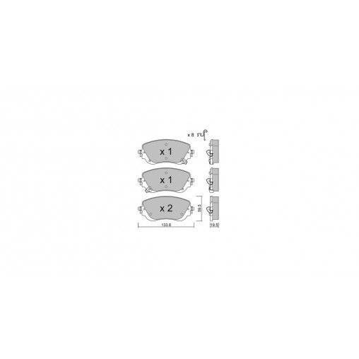 Plaquettes de frein GT2i Club Avant pour FIAT Tipo II Sedan (356_) / Egea 2.9 (952AAM24) 510cv 2015-10-01-