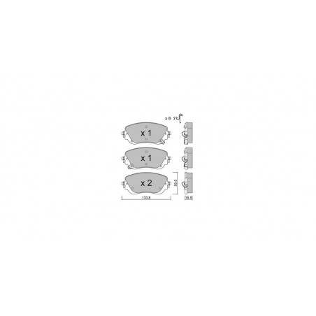 Plaquettes de frein GT2i Club Avant pour FIAT Tipo II Sedan (356_) / Egea 2.9 (952AAM24) 510cv 2015-10-01-