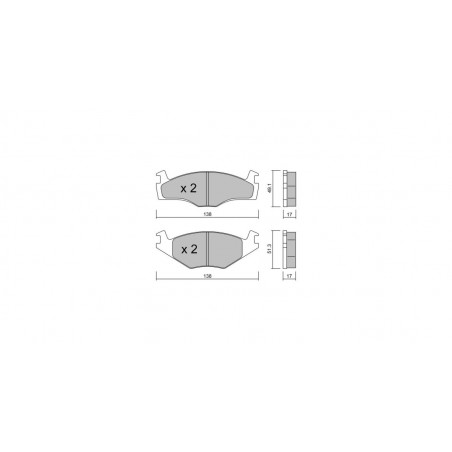 Plaquettes de frein GT2i Club Avant pour VOLKSWAGEN Polo II Classic (86C, 80) 1.3 78cv 1985-01-01-1994-09-01
