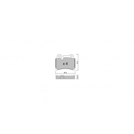Plaquettes de frein GT2i Club Arrière pour VOLKSWAGEN Touareg I (7LA, 7L6, 7L7) 3.2 V6 241cv 2002-10-01-2010-05-01