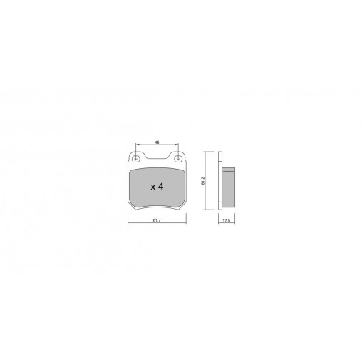 Plaquettes de frein GT2i Club Arrière pour OPEL Omega B (V94) 3.2 V6 (F35, M35, P35) 218cv 1994-03-01-2003-07-01