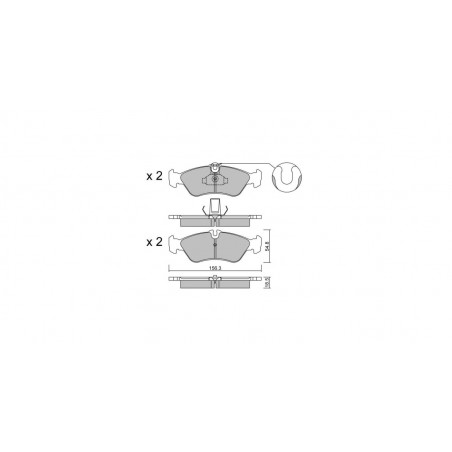 Plaquettes de frein GT2i Club Arrière pour MERCEDES BENZ Classe G II (W463) G 36 AMG (463.230) 272cv 1989-09-01-