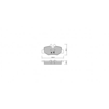 Plaquettes de frein GT2i Club Arrière pour MERCEDES BENZ Viano (W639) 3.5 (639.811, 639.813, 639.815) 259cv 2003-09-01-