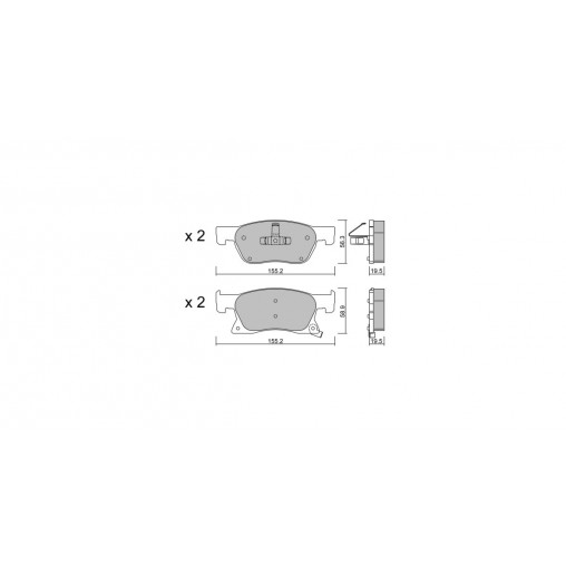 Plaquettes de frein GT2i Club Avant pour OPEL Astra K (B16) 1.4 Turbo (68) 150cv 2015-06-01- Plaquettes de frein GT2i Club Avant pour OPEL Astra K (B16) 1.4 Turbo (68) 150cv 2015-06-01-