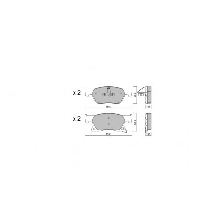 Plaquettes de frein GT2i Club Avant pour OPEL Astra K (B16) 1.4 Turbo (68) 150cv 2015-06-01-