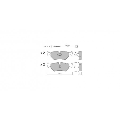 Plaquettes de frein GT2i Club Arrière pour PEUGEOT 806 (221) 2.0 Turbo 147cv 1994-06-01-2002-08-01
