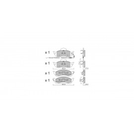 Plaquettes de frein GT2i Club Avant pour MERCEDES BENZ Classe M I (W163) ML 320 (163.154) 218cv 1998-02-01-2005-06-01