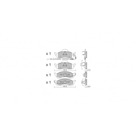 Plaquettes de frein GT2i Club Avant pour MERCEDES BENZ Classe M I (W163) ML 320 (163.154) 218cv 1998-02-01-2005-06-01