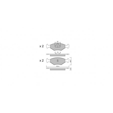 Plaquettes de frein GT2i Club Avant pour VOLKSWAGEN Santana III 2.0 GLS/GD/CG/CL/GL Alcool 161cv 1984-02-01-1994-08-01