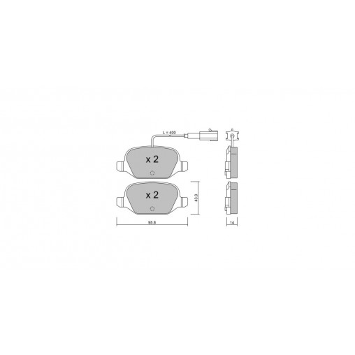 Plaquettes de frein GT2i Club Arrière pour ABARTH 500C / 595C / 695C (312_) 1.4 (312.AXT1A) 191cv 2008-05-01- Plaquettes de frein GT2i Club Arrière pour ABARTH 500C / 595C / 695C (312_) 1.4 (312.AXT1A) 191cv 2008-05-01-