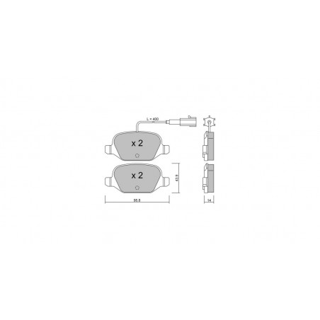 Plaquettes de frein GT2i Club Arrière pour ABARTH 500C / 595C / 695C (312_) 1.4 (312.AXT1A) 191cv 2008-05-01-