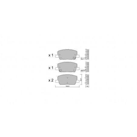 Plaquettes de frein GT2i Club Avant pour OPEL Mokka I / Mokka X (J13) 1.4 4x4 (_76) 153cv 2012-06-01-