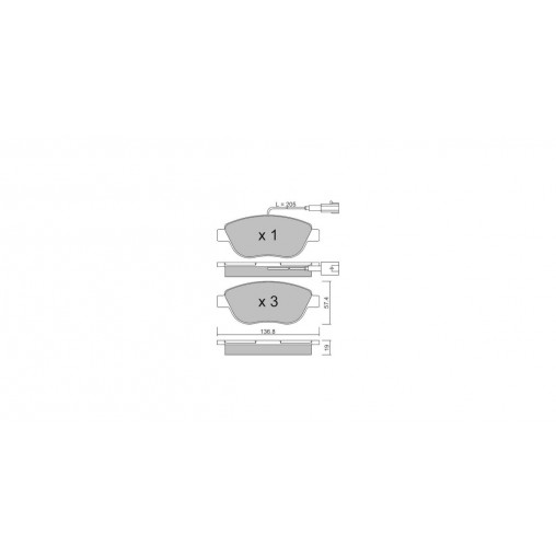 Plaquettes de frein GT2i Club Avant pour ABARTH 500 / 595 / 695 (312_) 1.4 (312.AXF11, 312.AXF1A, 312.AXD1A) 161cv 2008-08-01- Plaquettes de frein GT2i Club Avant pour ABARTH 500 / 595 / 695 (312_) 1.4 (312.AXF11, 312.AXF1A, 312.AXD1A) 161cv 2008-08-01-