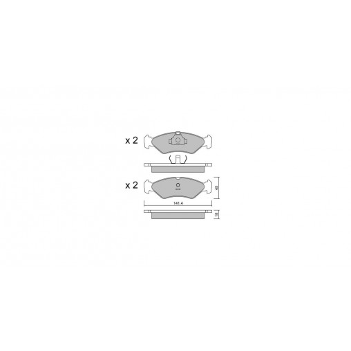 Plaquettes de frein GT2i Club Avant pour FORD Fiesta III (GFJ) 2.3 155cv 1989-01-01-1997-01-01 Plaquettes de frein GT2i Club Avant pour FORD Fiesta III (GFJ) 2.3 155cv 1989-01-01-1997-01-01