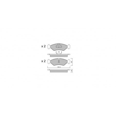Plaquettes de frein GT2i Club Avant pour FORD Fiesta III (GFJ) 2.3 155cv 1989-01-01-1997-01-01