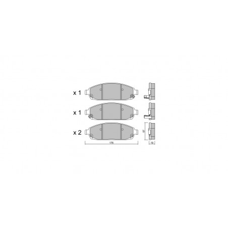 Plaquettes de frein GT2i Club Avant pour JEEP Grand Cherokee III (WH, WK) 5.7 V8 4x4 366cv 2004-10-01-2011-10-01