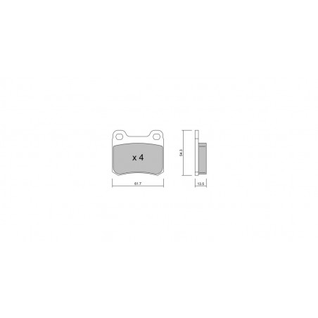 Plaquettes de frein GT2i Club Arrière pour MERCEDES BENZ 190 (W201) E 2.5-16 204cv 1982-10-01-1993-08-01