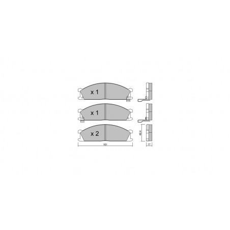 Plaquettes de frein GT2i Club Avant pour NISSAN Terrano I (WD21)/ Pathfinder 3.3 i 24V 4WD (CXW) 230cv 1986-01-01-1996-02-01