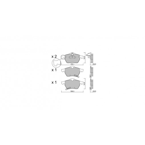 Plaquettes de frein GT2i Club Avant pour SAAB 9-3 I (YS3D) 2.3 230cv 1998-02-01-2002-09-01