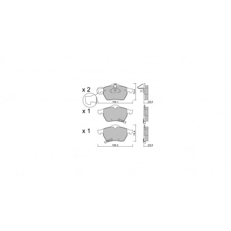 Plaquettes de frein GT2i Club Avant pour SAAB 9-3 I (YS3D) 2.3 230cv 1998-02-01-2002-09-01