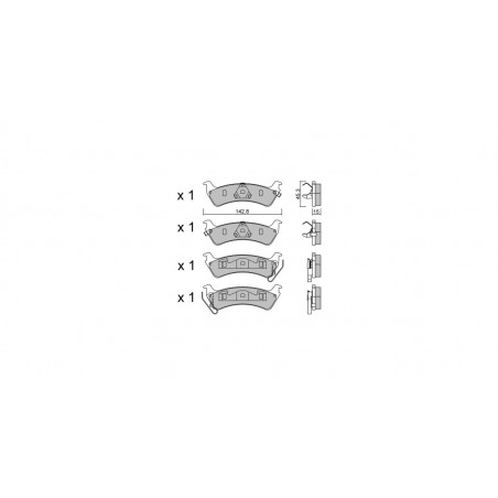 Plaquettes de frein GT2i Club Arrière pour JEEP Grand Cherokee I (ZJ) 5.2 i 4x4 (ZJ) 215cv 1991-09-01-1999-04-01