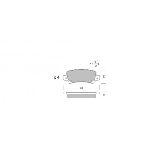 Plaquettes de frein GT2i Club Arrière pour TOYOTA Corolla VII (E12_)/ Altis 1.8 VVTL-i TS 225cv 2000-08-01-2008-03-01 Plaquettes de frein GT2i Club Arrière pour TOYOTA Corolla VII (E12_)/ Altis 1.8 VVTL-i TS 225cv 2000-08-01-2008-03-01
