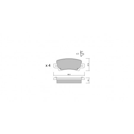 Plaquettes de frein GT2i Club Arrière pour TOYOTA Corolla VII (E12_)/ Altis 1.8 VVTL-i TS 225cv 2000-08-01-2008-03-01