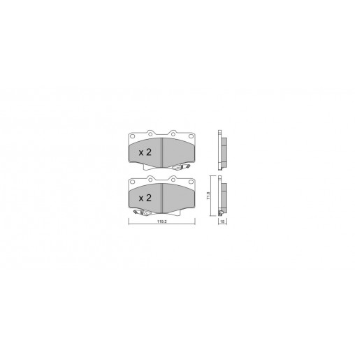 Plaquettes de frein GT2i Club Avant pour TOYOTA Land Cruiser IV 80 (_J8_) 4.5 24V (FZJ80_) 206cv 1990-01-01-1999-11-01