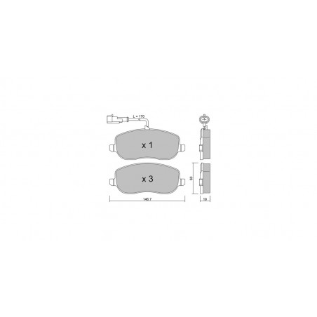 Plaquettes de frein GT2i Club Avant pour FIAT Croma II (194_) 2.0 HDi 109cv 2005-06-01-2011-12-01