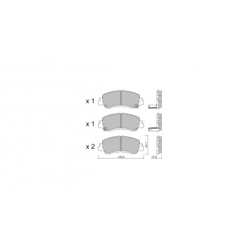 Plaquettes de frein GT2i Club Avant pour MITSUBISHI Eclipse Cross (GK_) M3 3.0 286cv 2017-10-01- Plaquettes de frein GT2i Club Avant pour MITSUBISHI Eclipse Cross (GK_) M3 3.0 286cv 2017-10-01-