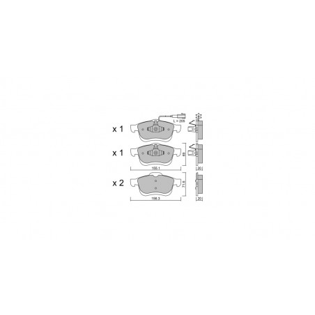 Plaquettes de frein GT2i Club Avant pour LANCIA Delta III (844_) 1.9 D Multijet 191cv 2008-08-01-2014-08-01