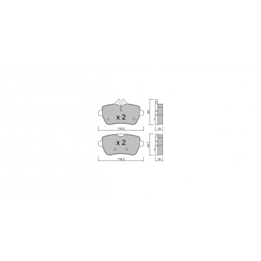 Plaquettes de frein GT2i Club Arrière pour MERCEDES Classe S VII (W222, V222, X222) S560 Maybach 4-matic 470cv 2013-05-01- Plaquettes de frein GT2i Club Arrière pour MERCEDES Classe S VII (W222, V222, X222) S560 Maybach 4-matic 470cv 2013-05-01-