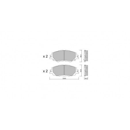 Plaquettes de frein GT2i Club Avant pour TOYOTA Corolla XI Hatchback (_E21_) / Auris 2.0 Hybrid (MZEH12) 184cv 2018-10-01-