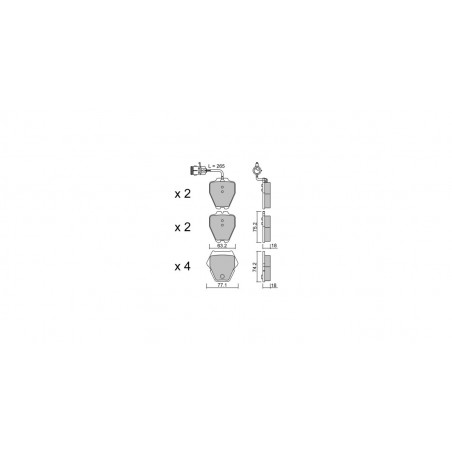 Plaquettes de frein GT2i Club Avant pour AUDI A8 I (4D2, 4D8) 4.2 quattro 305cv 1994-03-01-2002-09-01
