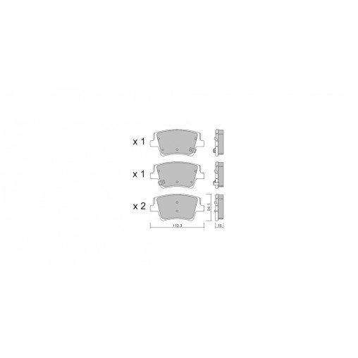 Plaquettes de frein GT2i Club Arrière pour HYUNDAI Santa Fe IV (TM, TMA) 2.5 AWD 282cv 2018-02-01-