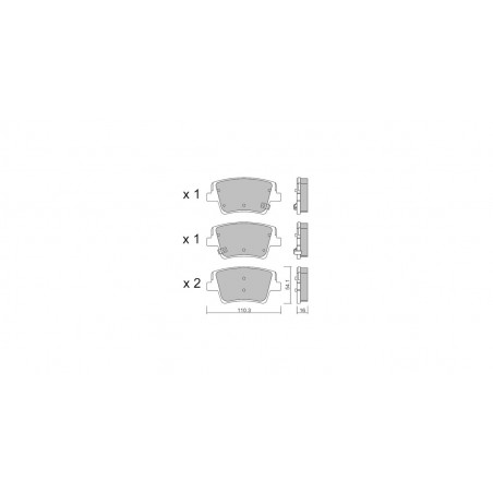 Plaquettes de frein GT2i Club Arrière pour HYUNDAI Santa Fe IV (TM, TMA) 2.5 AWD 282cv 2018-02-01-