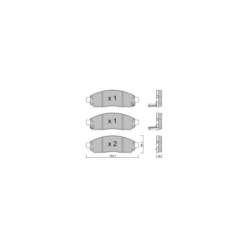 Plaquettes de frein GT2i Club Avant pour NISSAN Leaf (ZE0) 2.5 dCi 4WD 175cv 2010-11-01-2017-12-01