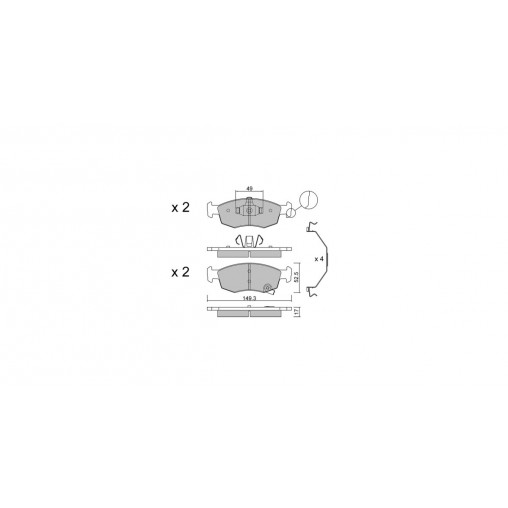 Plaquettes de frein GT2i Club Avant pour FIAT 500e Cabrio (332) Elektro (FA1) 119cv 2020-10-01-